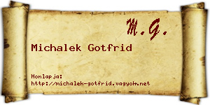 Michalek Gotfrid névjegykártya